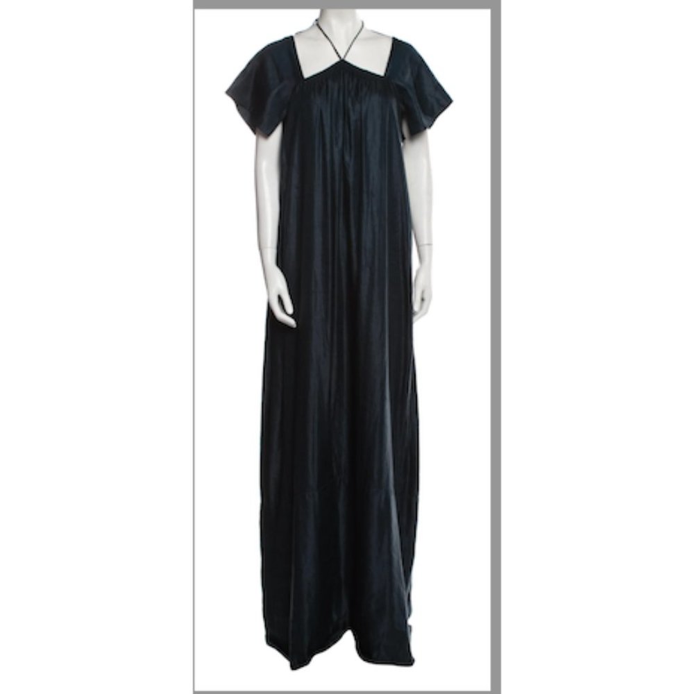 The Row halterneck navy blue maxi dress size US 4